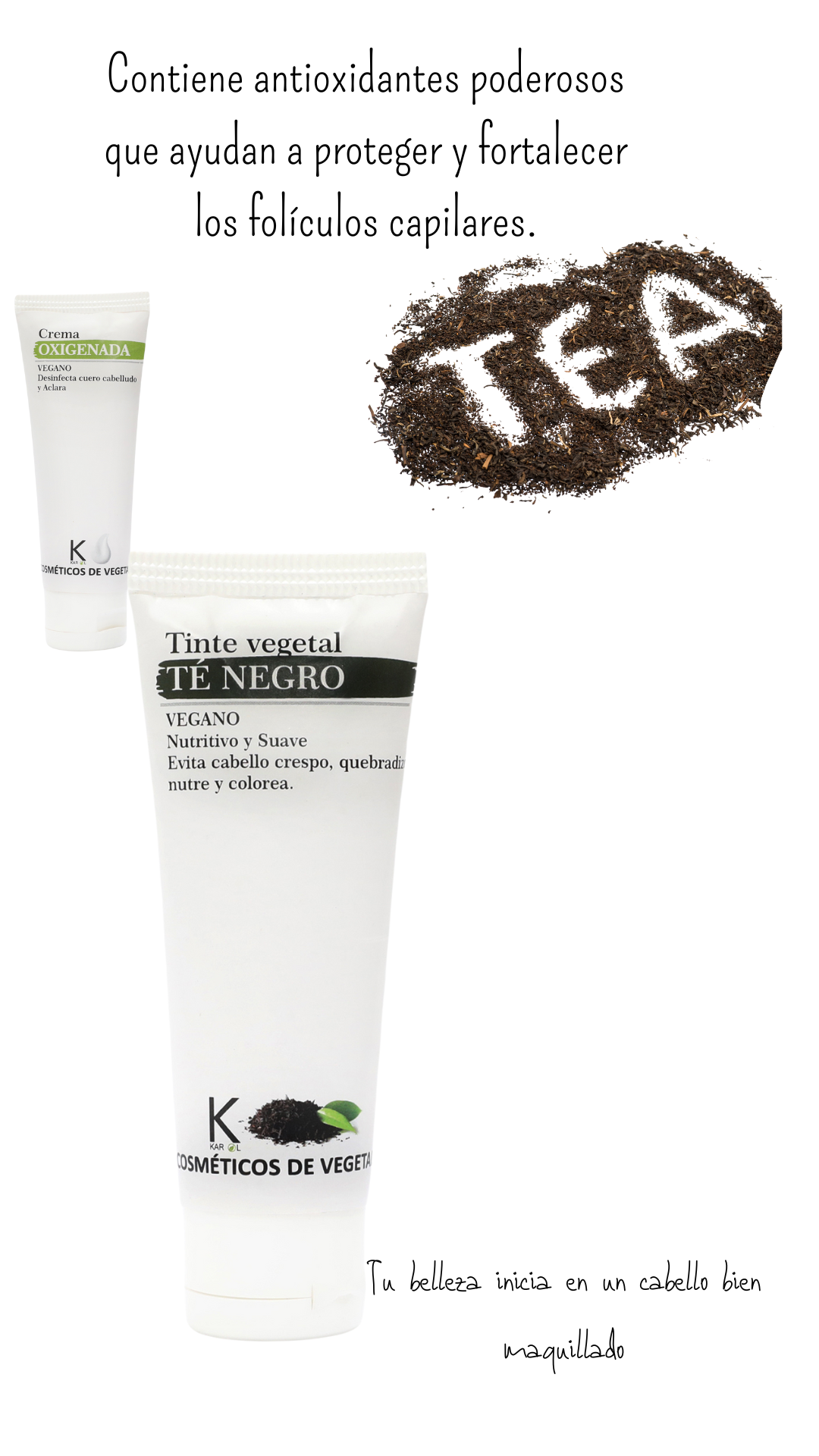 Producto imagen Tinte Vegetal de Te Negro CON CREMA OXIGENADA