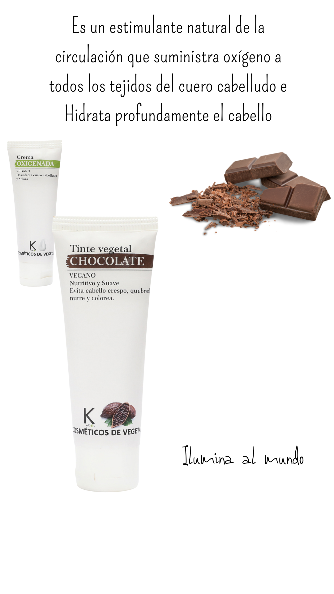 Producto imagen TINTE VEGETAL DE CHOCOLATE CON CREMA OXIGENADA